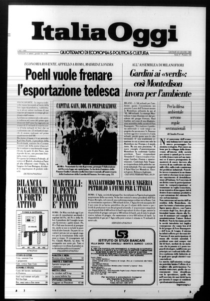 Italia oggi : quotidiano di economia finanza e politica